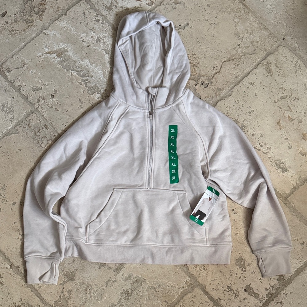 Danskin Cream Zip-Up Hoodie
